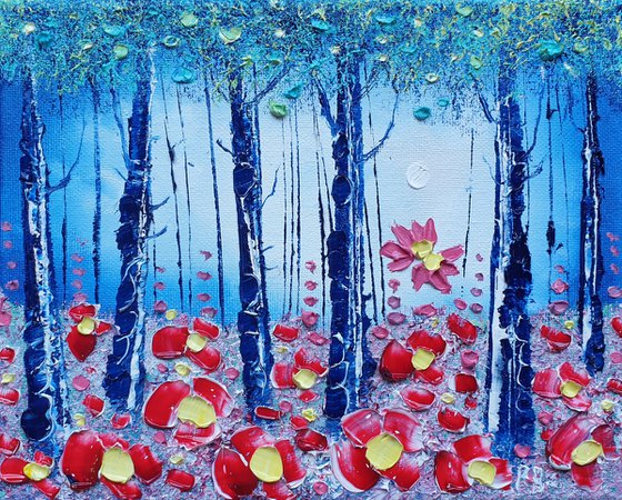 "Misty Forest & Flowers in Love"