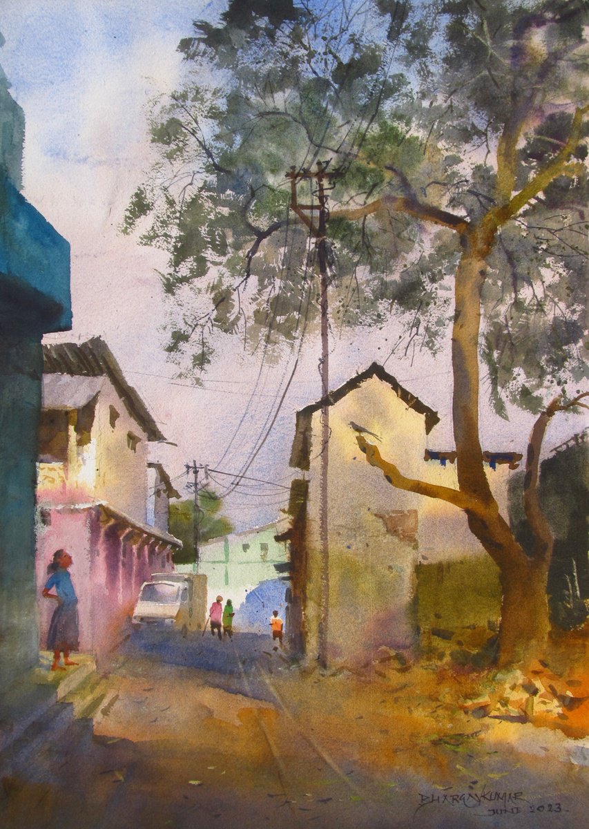 Village lane by Bhargavkumar Kulkarni