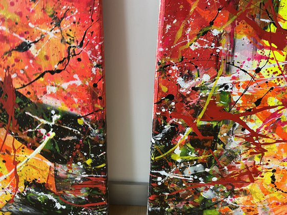 Diptych-Fire in the Dark