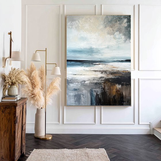 Large Abstract Seascape-Celestial Shoreline