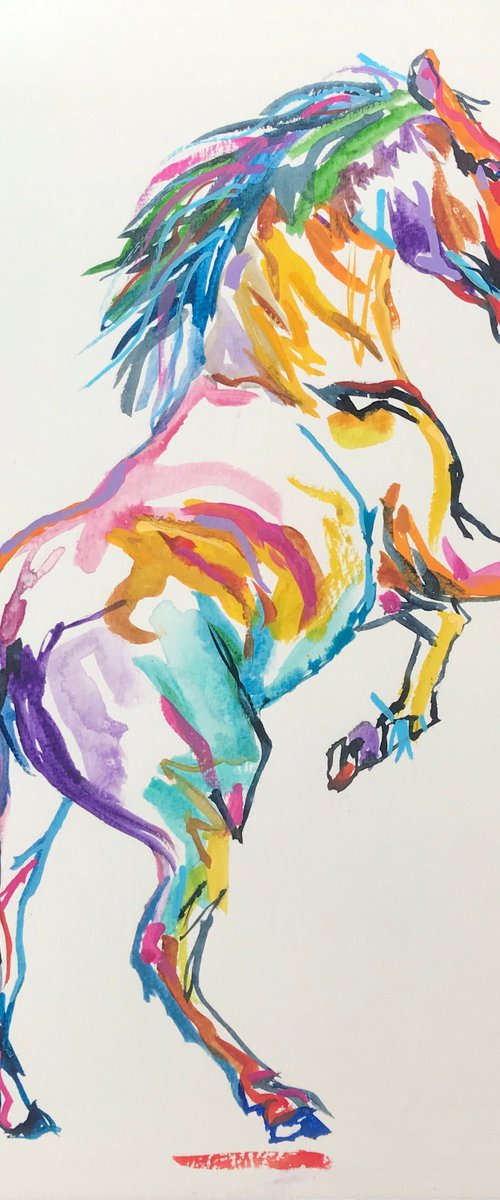Horse Watercolour Study 7 by Andrew Orton