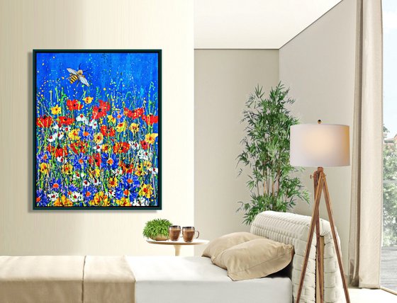 BEE´S  VIEW,   XL,   framed