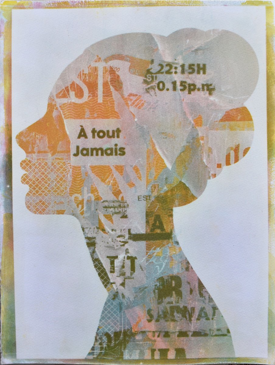 Graphic Portrait Print By Manel Villalonga, 13 X 17", Gum_Bichromate 16 Forever, Original Artwork