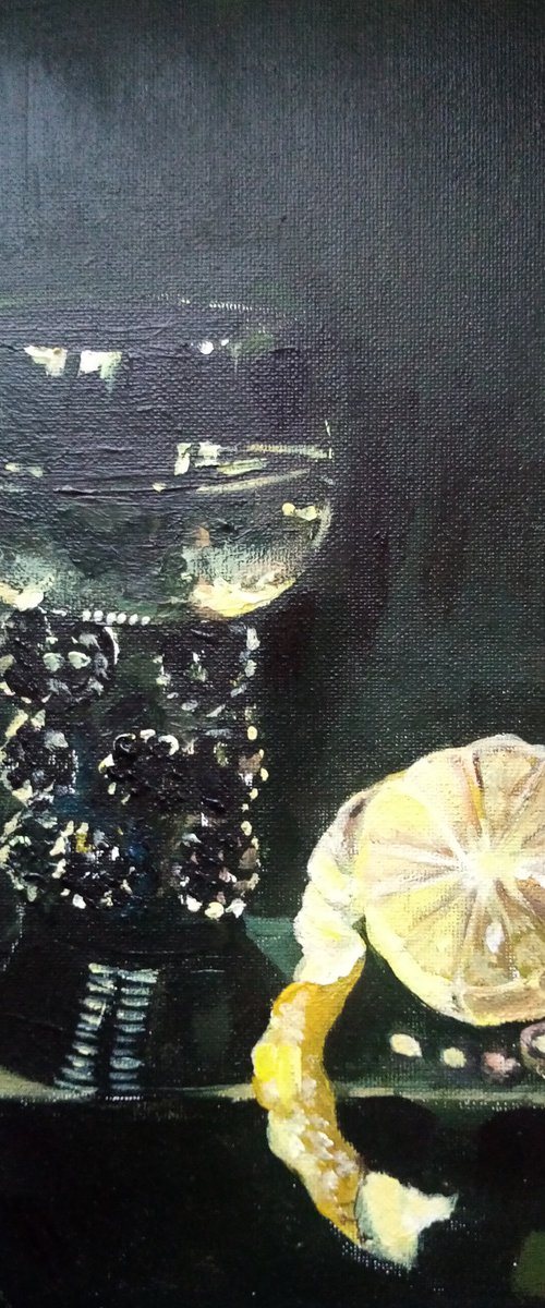 Still life with a lemon by Oxana Raduga