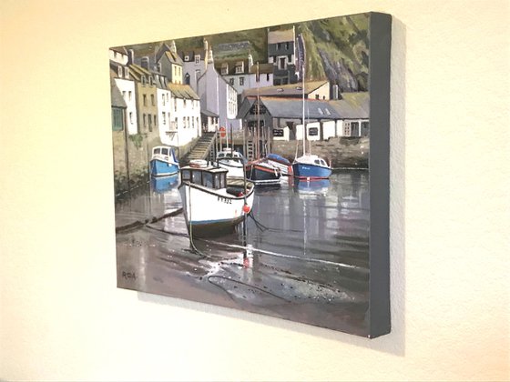 "Cornish Harbours - Polperro 4 - Incoming tide."