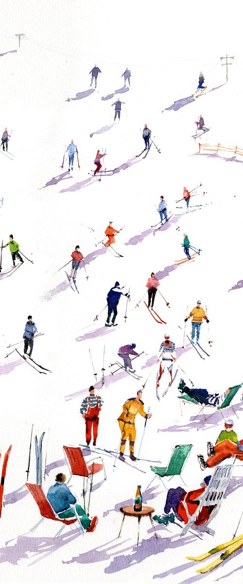 Skiers by Bogdan Shiptenko