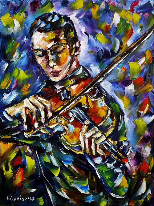 Violin player I by Mirek Kuzniar