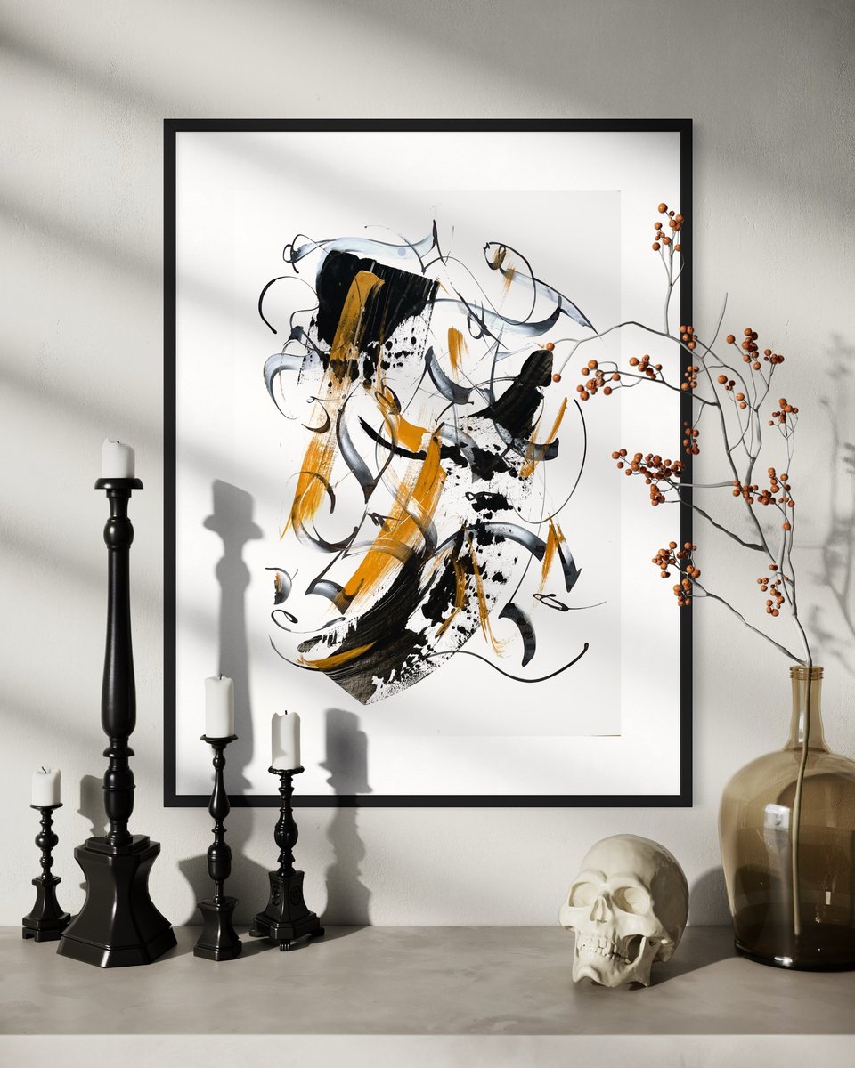 Abstract Calligraphy by Makarova Abstract Art