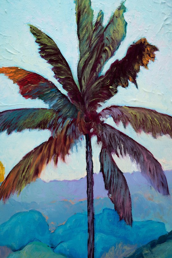 Lone Palm in a Summer Glow