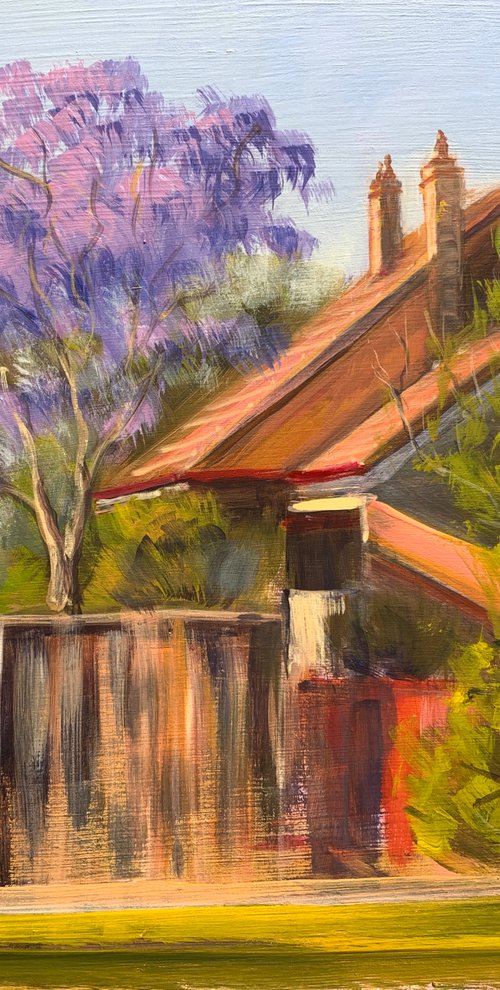 House with jacaranda by Shelly Du