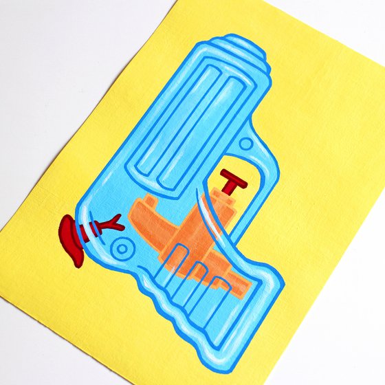 Water Pistol Pop Art Painting