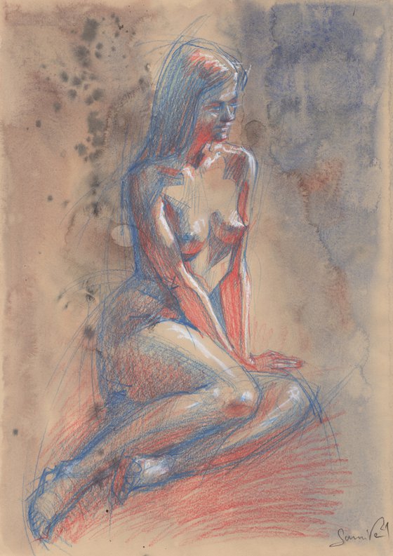 SEXY EROTIC SKETCH OF WOMAN