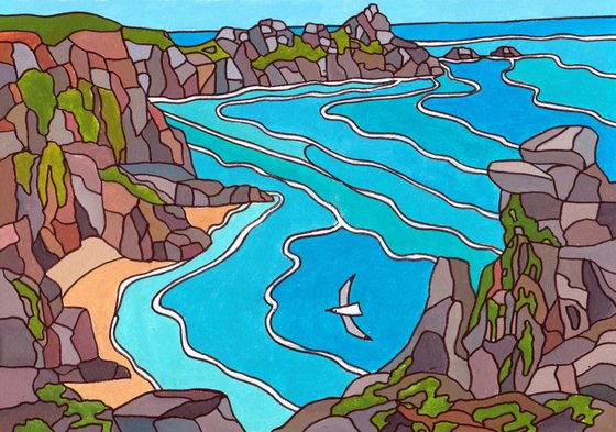 "Porthcurno and The Logan Rock"