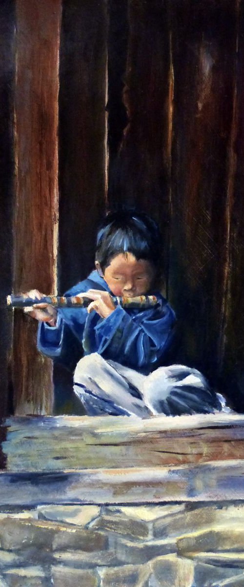 Small flutist by Isabelle Boulanger