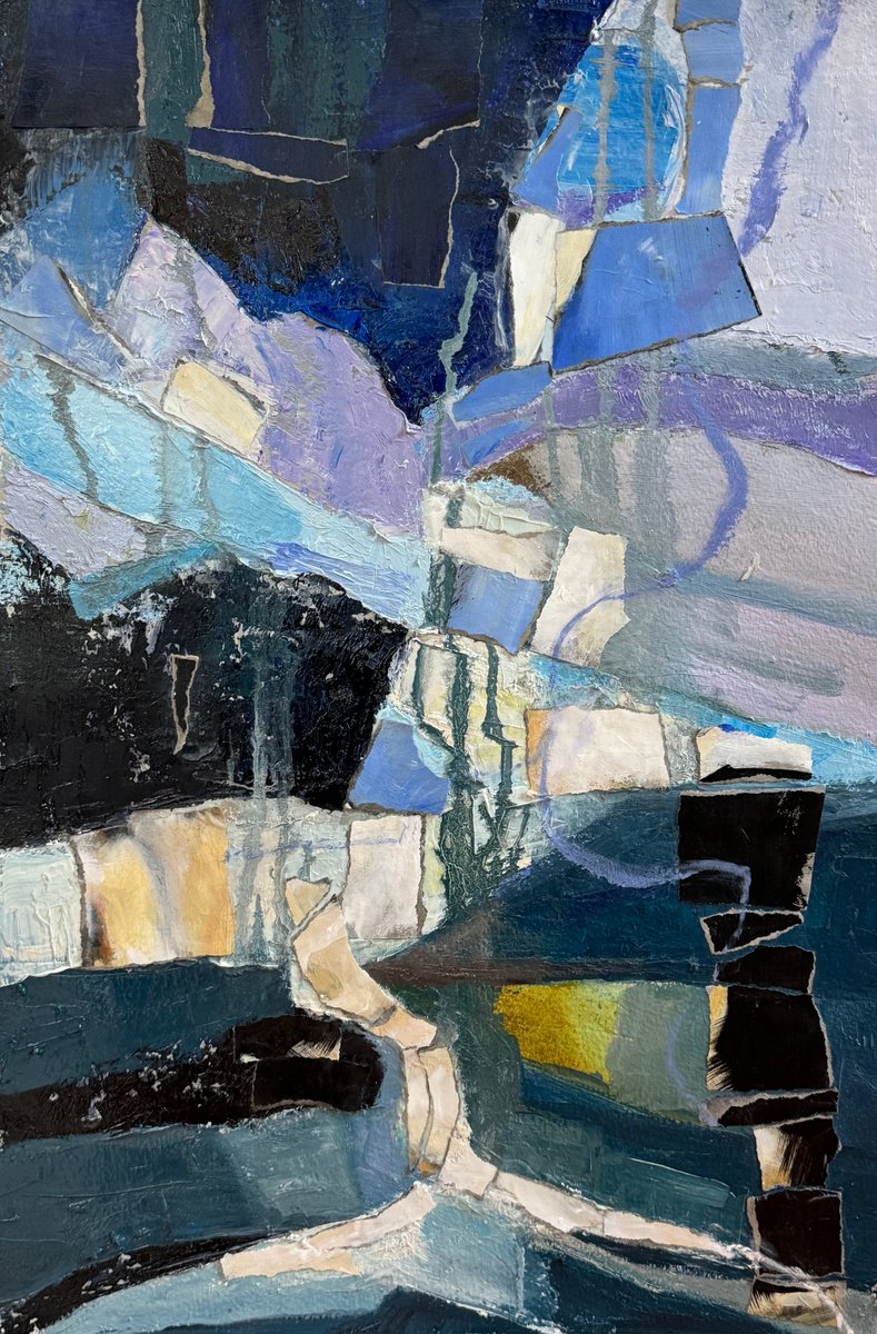 Organic Abstract Painting By Lola Jovan, 15 X 21", What Grief Says, Original Artwork