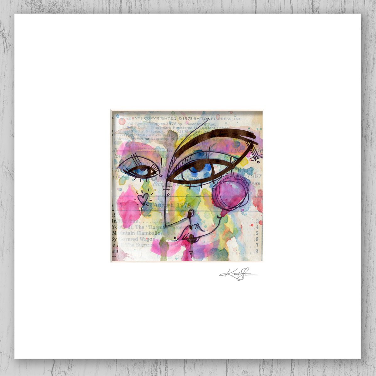 Funky Face Tootsie 8 - Abstract Art by Kathy Morton Stanion by Kathy Morton Stanion