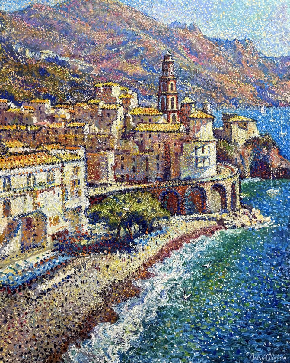 - Mediterranean Symphony. Amalfi Coast - ? By Andrii Chebotaru, 39 X 49, Artwork For Sale On Artfinder