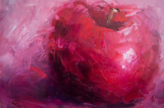 Still life apple - abstract red