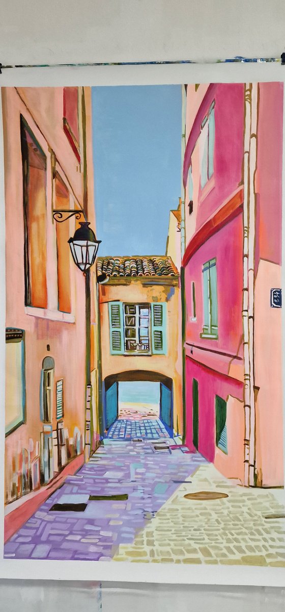 Saint-Tropez , Mediterranean street