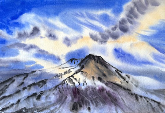 Majestic clouds Volcano Etna