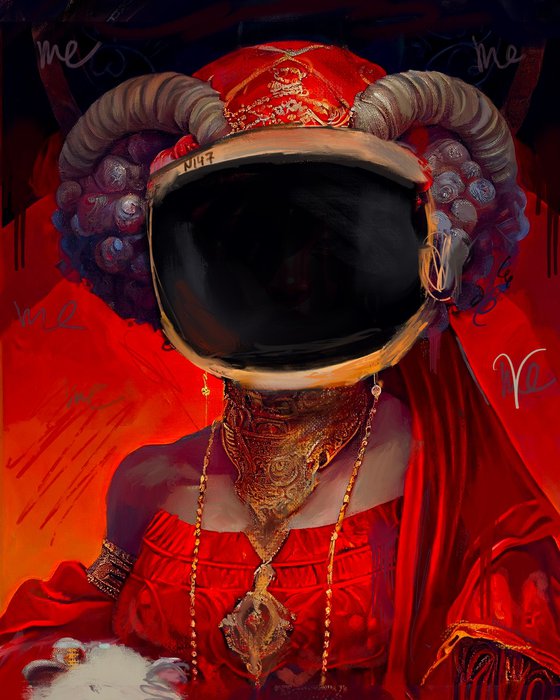 Aries. Zodiac sign. Astrology art