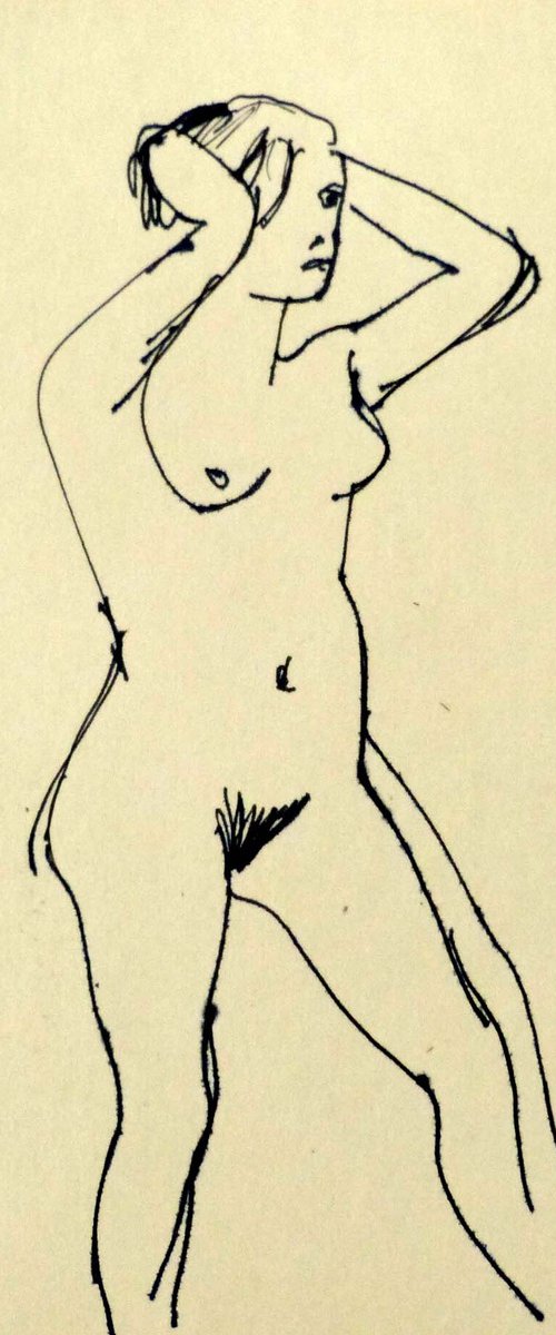 The Nude, life sketch by Frederic Belaubre