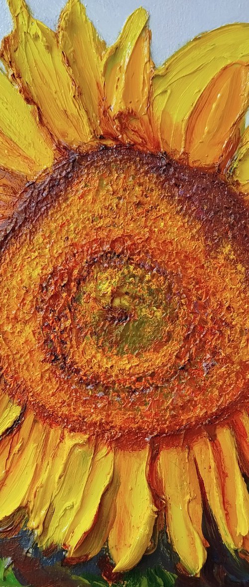 Sunlit sunflower by Dmitrij Tikhov