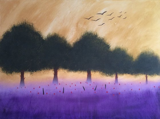 “Flying Across The Provence” 102x77x2cm