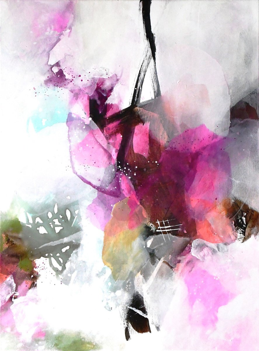 Abstract Acrylic Painting By Kirsten Handelmann, 24 X 31", In A Miracle, Original Artwork