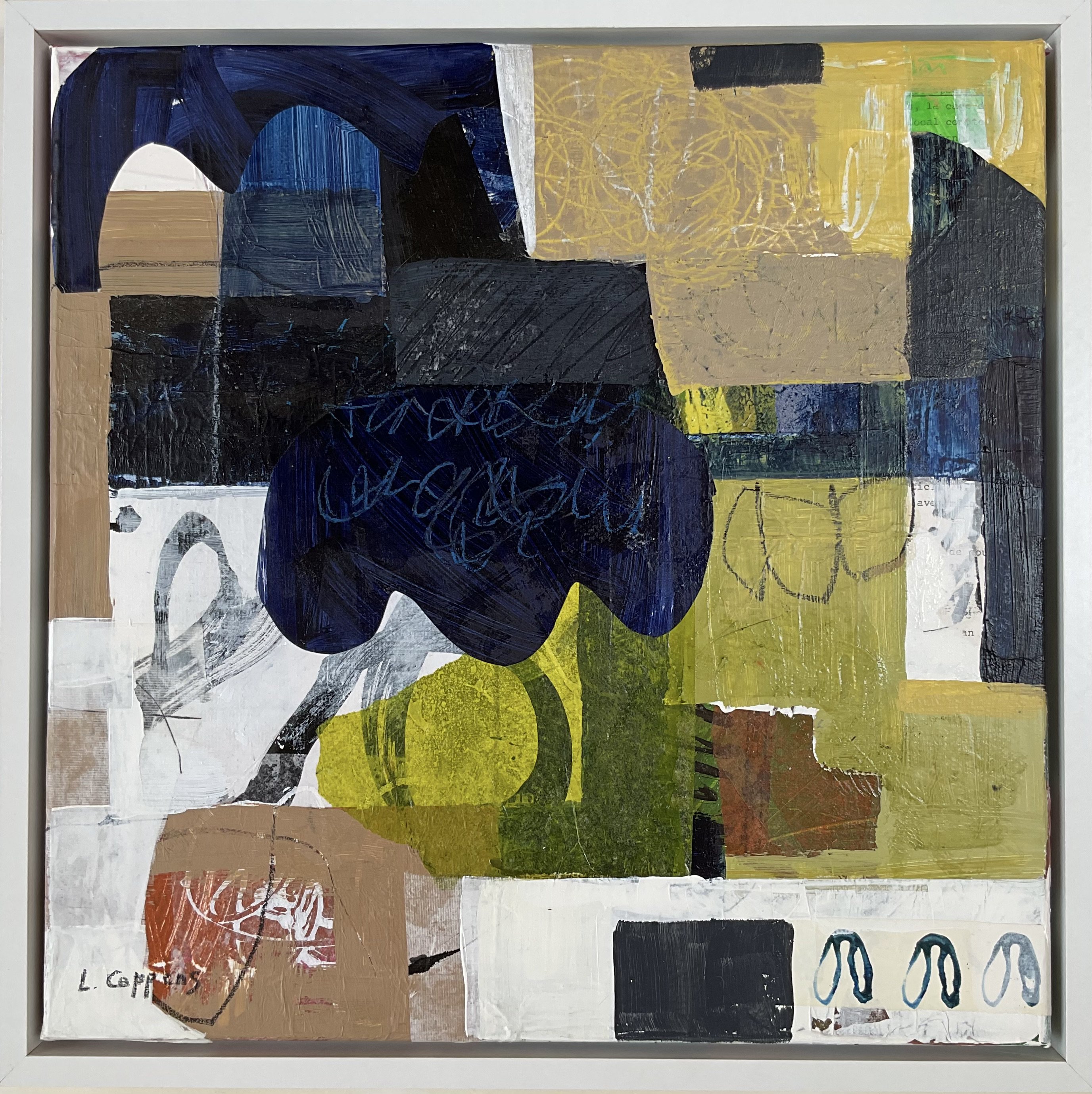 Abstract Painting By Linda Coppens, 17 X 17", Co-2025-07, Original Artwork