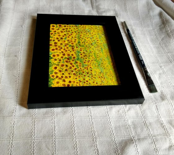 Miniature Van Gogh's Sunflower fields