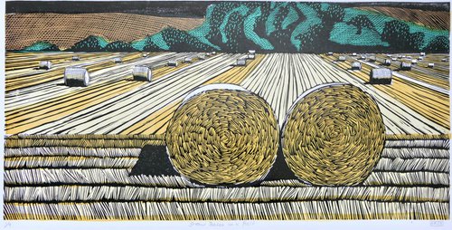 Straw bales in a field by Keith Alexander