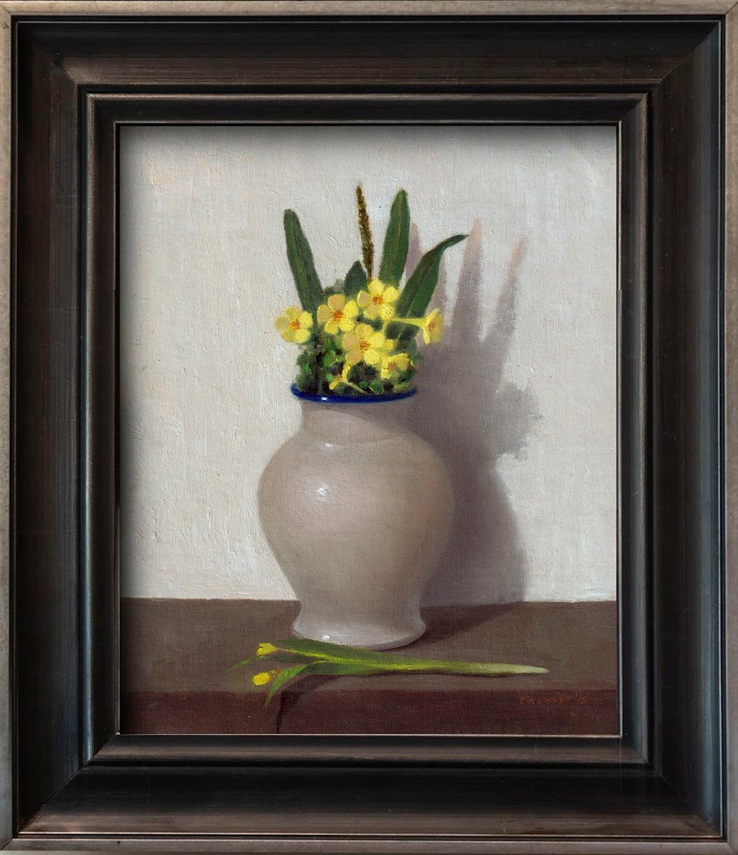 Still Life Oil Painting By Ayna Paisley, 12 X 14, Each Flower Knows The End, Original Artwork