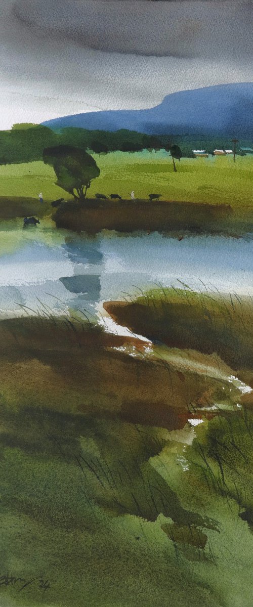 Evening by the riverside by Prashant Prabhu