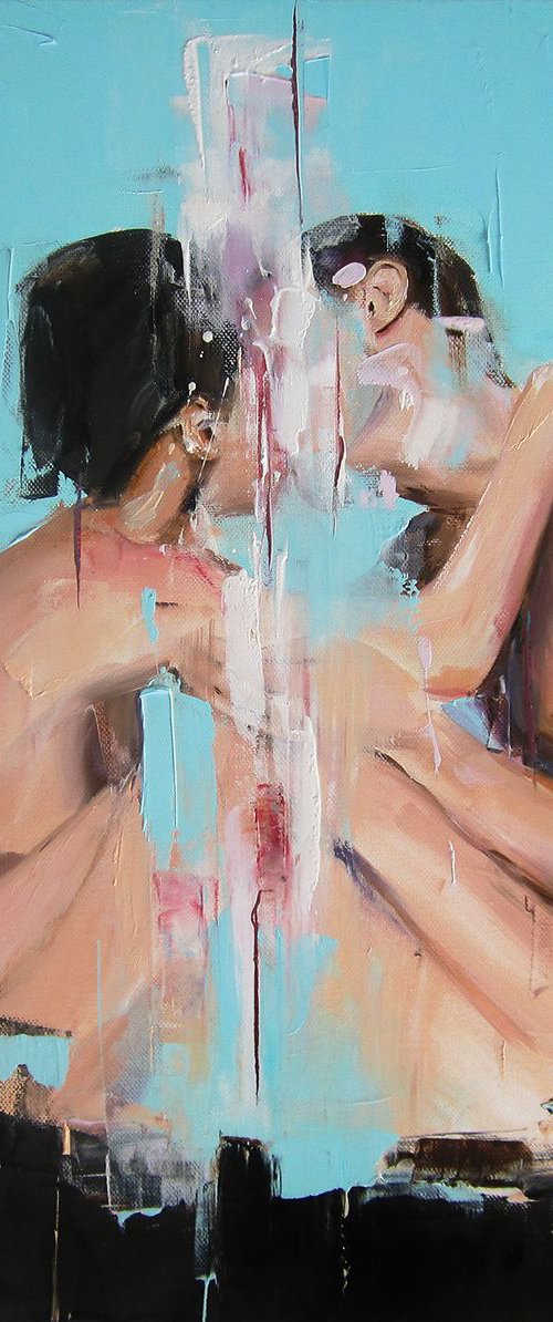 Underwater couple by Vanessa Poutou