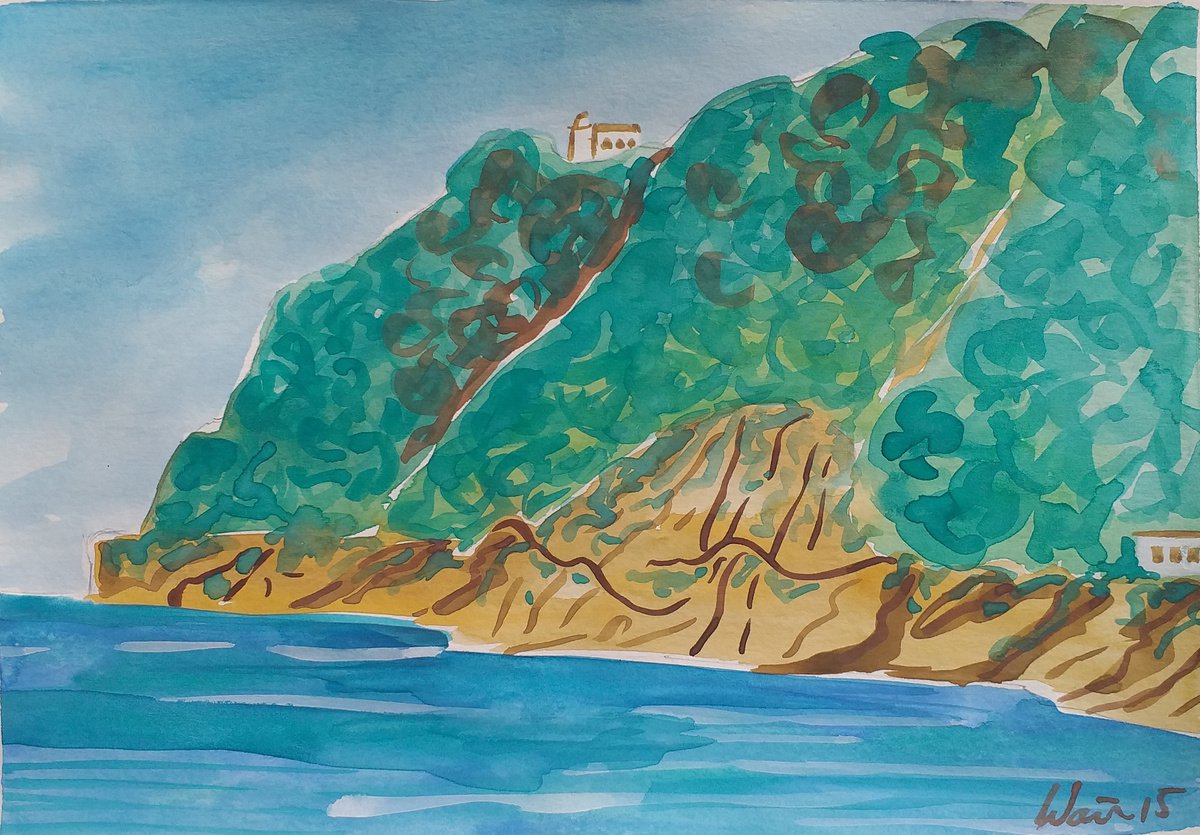 The lighthouse in Albir by Kirsty Wain
