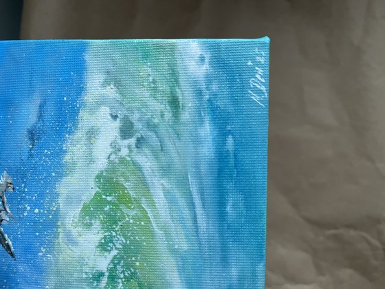 Sea waves 9,5x9,5 inches