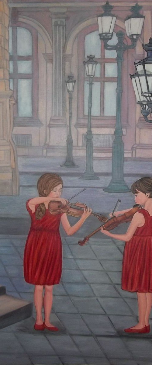 young musicians in old town by Sofya Mikeworth