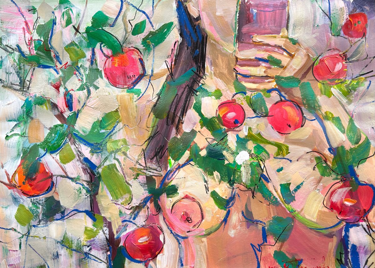 Impressionistic Portrait Acrylic Painting By Yuliia Pastukhova, 24 X 16", Eva Nu Portrait, Original Artwork