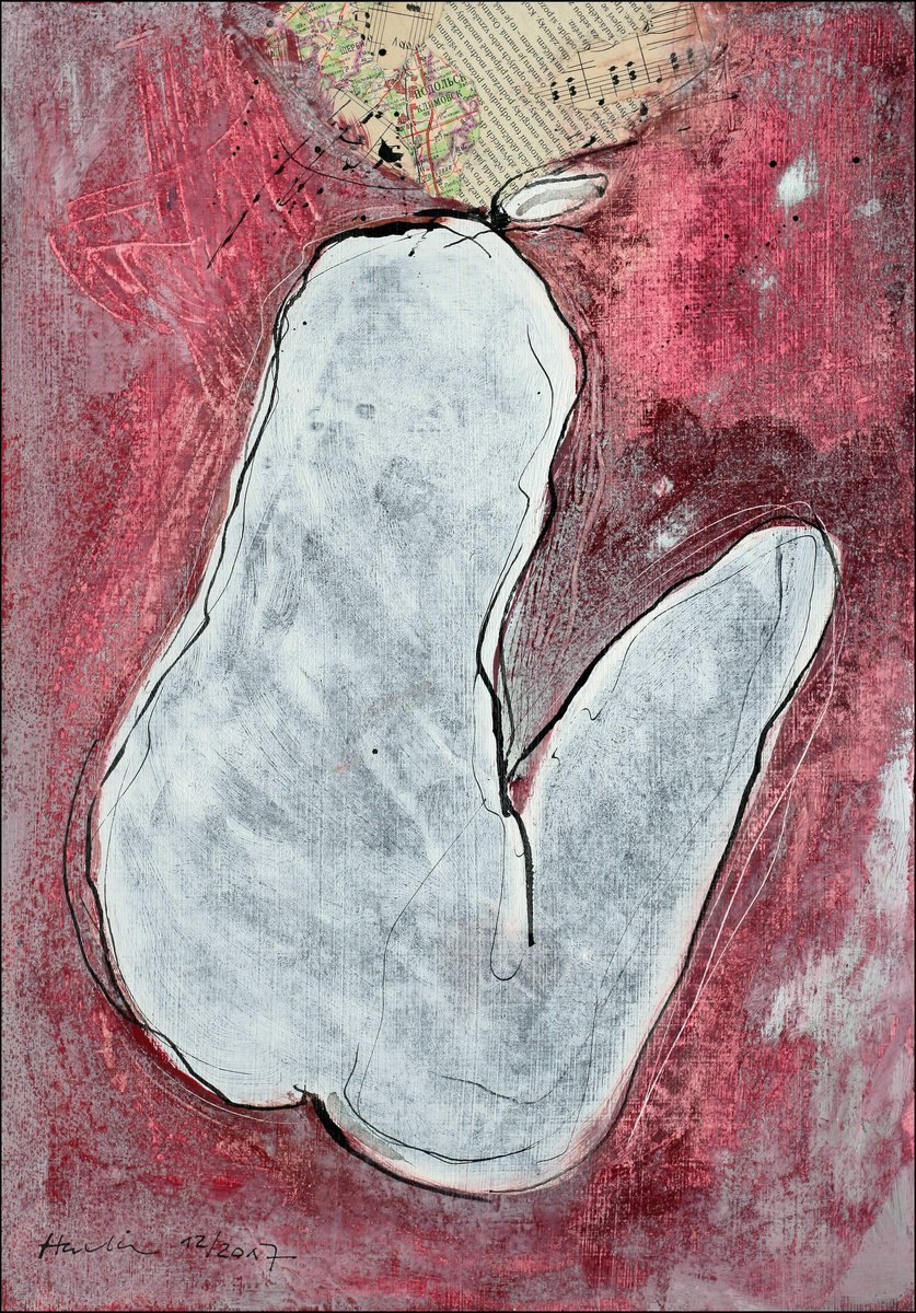 Portrait Acrylic Painting By Jiri Havlik, 14 X 20, Eva, Original Artwork