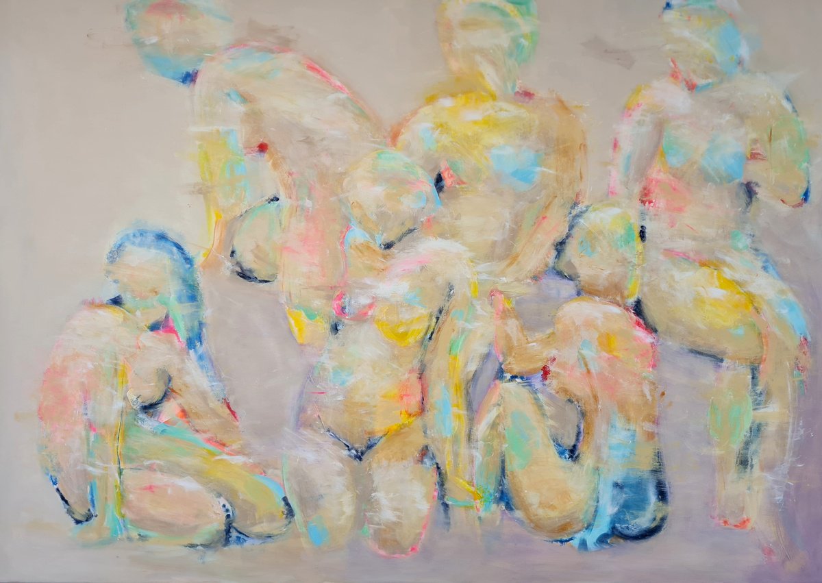 Figure Study In Yellow By Wioletta Gancarz, 67 X 47, Artwork For Sale On Artfinder