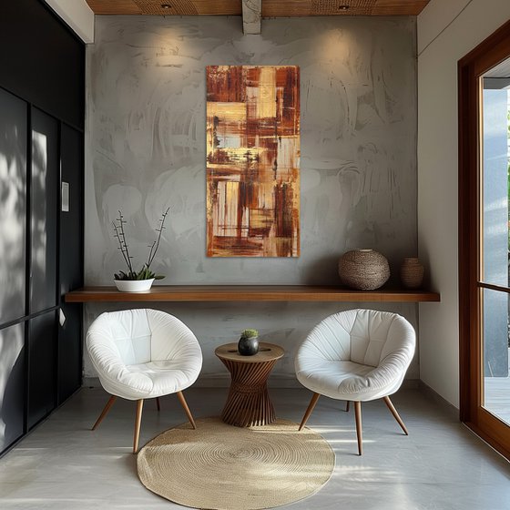 Field of Study Ochre 50x100x2 cm