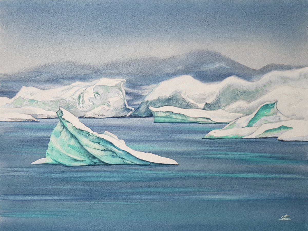 Antarctic landscape and icebergs #05 by Svetlana Lileeva