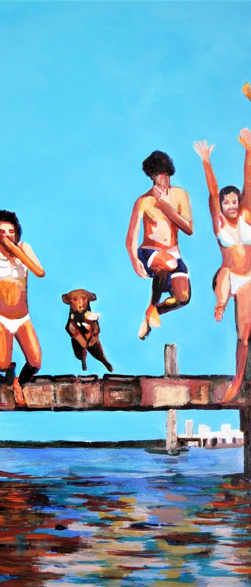 Jump / 72 x 72 cm by Alexandra Djokic