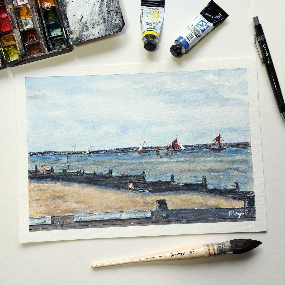 Thames Sailing Barges at Whitstable by Neil Wrynne
