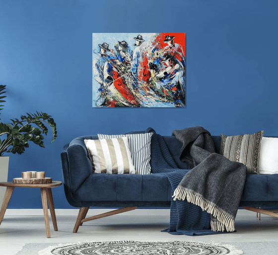 Jazz Band on Canvas