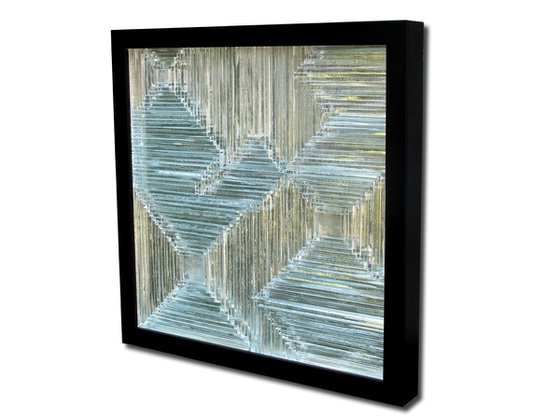 Ice Carpet II - Glass relief panel - original work
