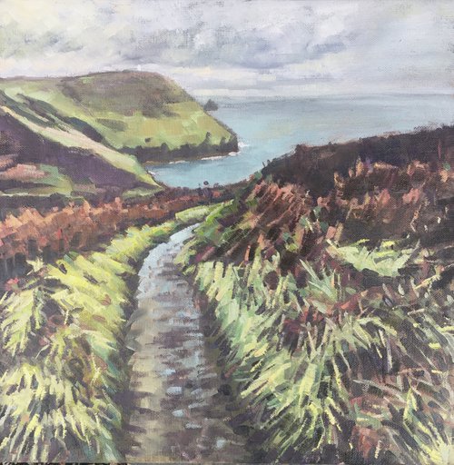 Path to The Atlantic, North Cornwall by Louise Gillard