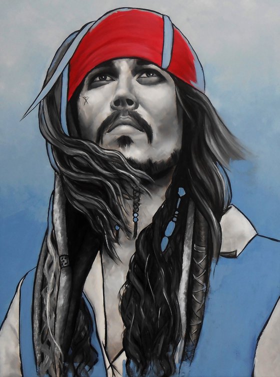 jack sparrow oil painting