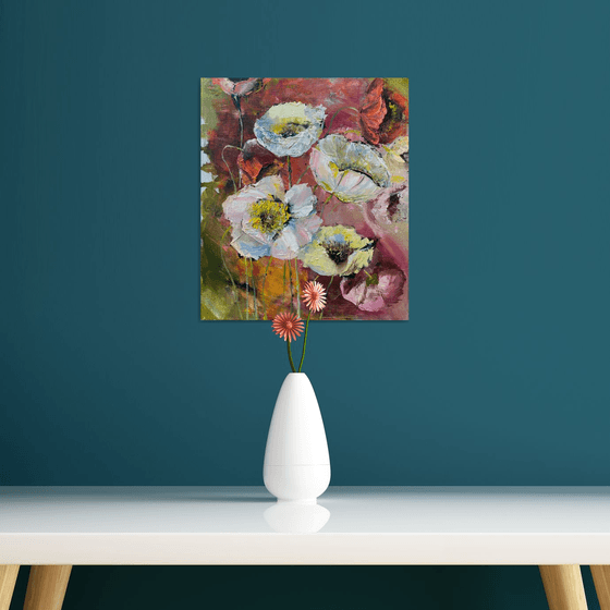 SUNNY POPPIES-original painting on canvas